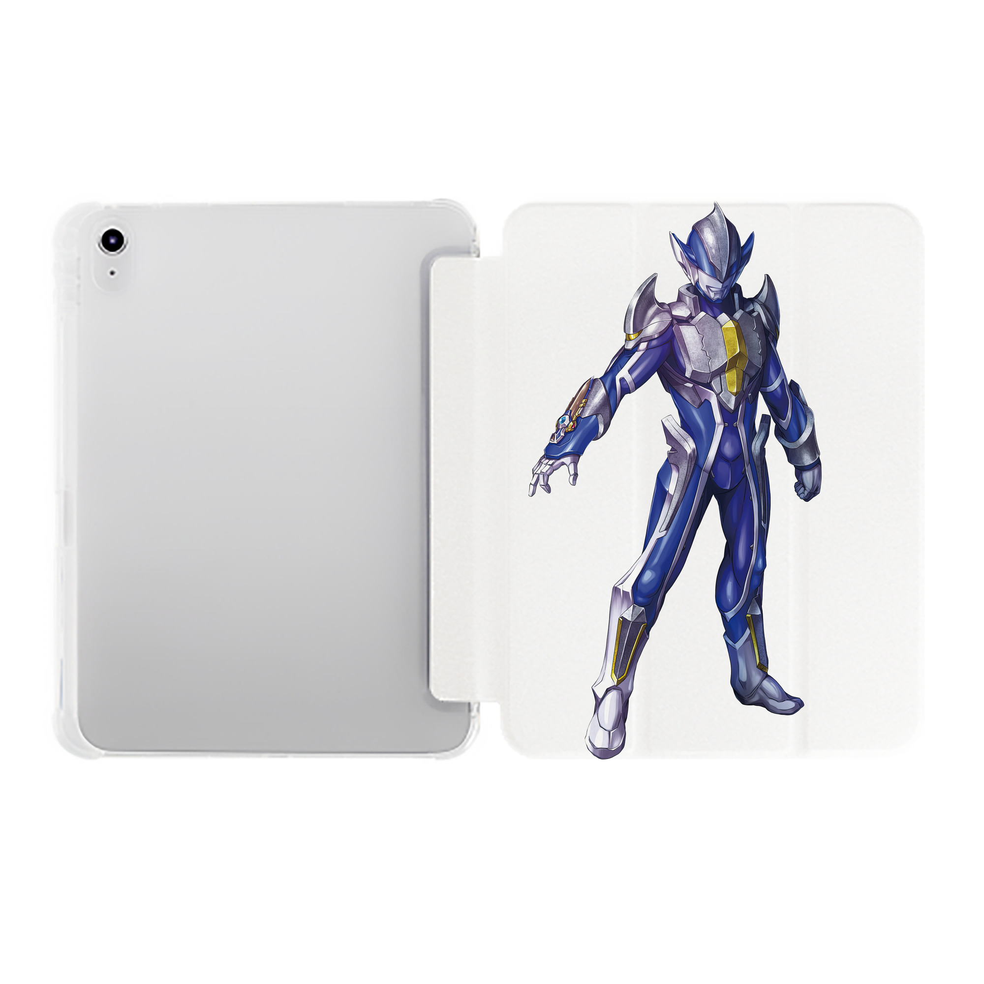 （画像用） ウルトラマン Ultraman IPad ケース ペン収納付き 三つ折りスタンド PUレザー×シリコン 対応機種9.5/10.5/10.9インチ